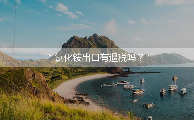 氯化銨出口有退稅嗎？